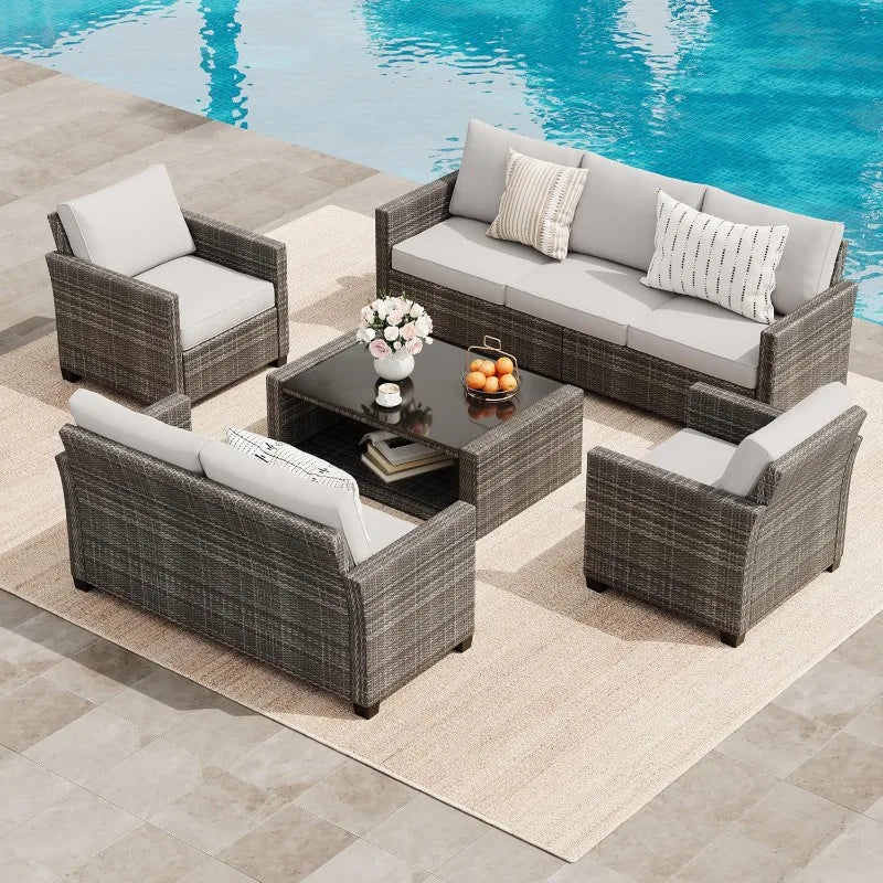 Premium Rattan 7-Seater Outdoor Sofa Set Rulova