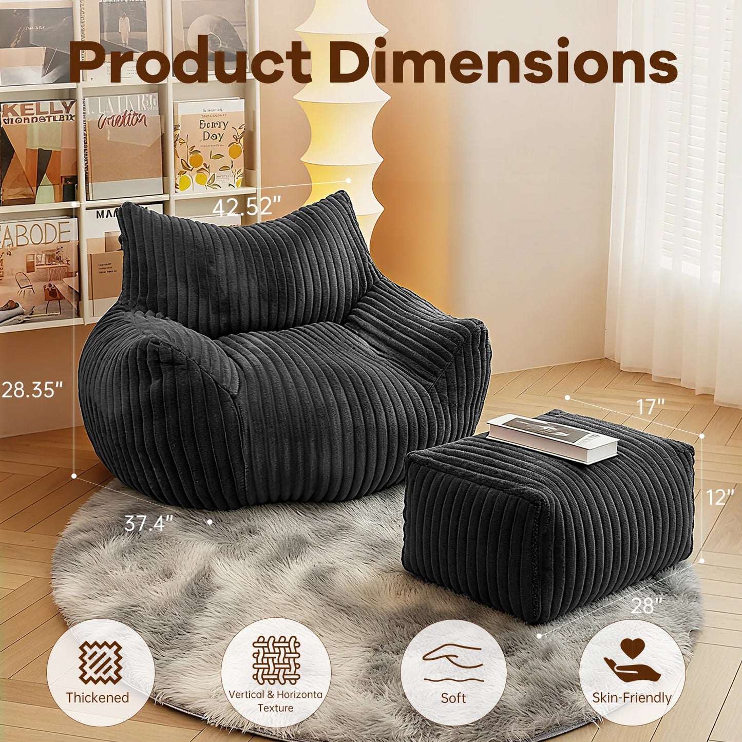 Luxury Bean Bag Chair UK HONBAY Store