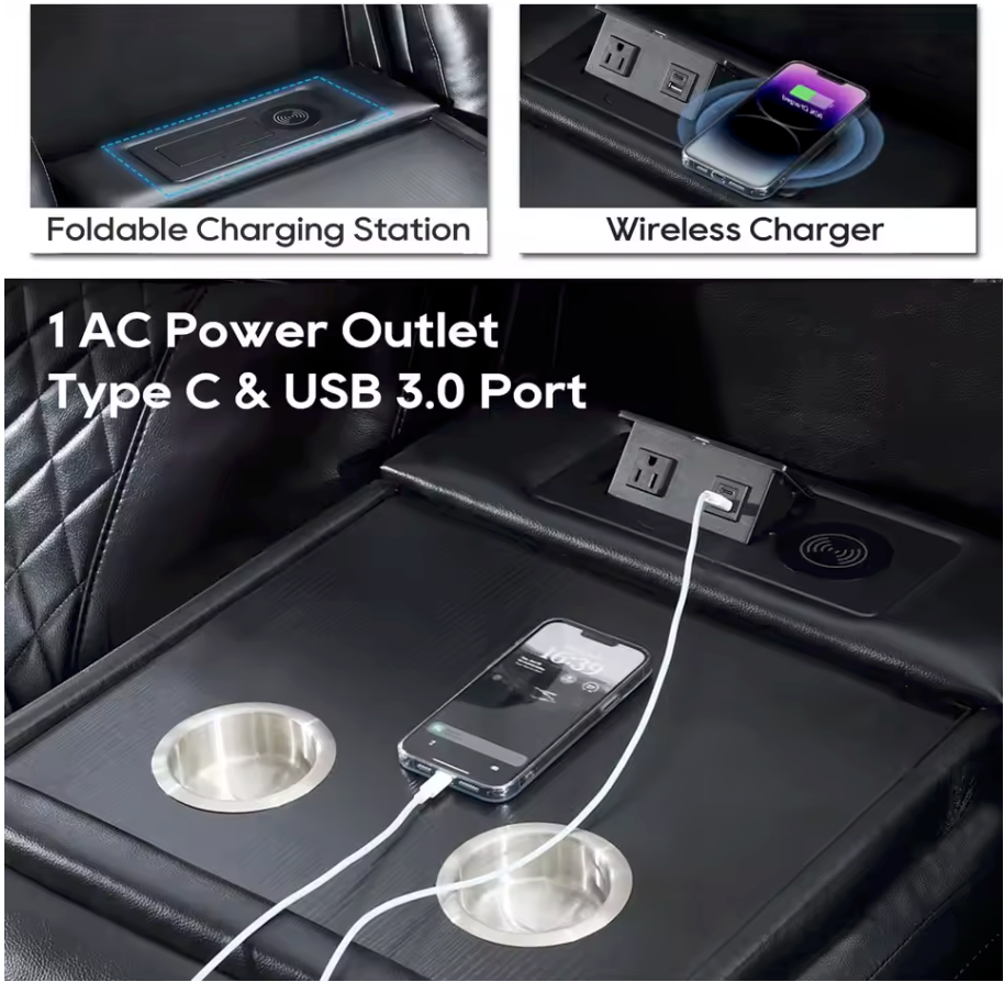 Luxury Power Recliner Sofa 3 Seater Rulova