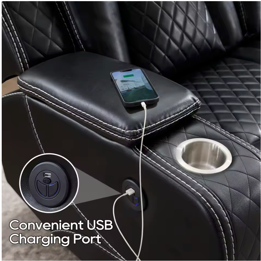 Luxury Power Recliner Sofa 3 Seater Rulova