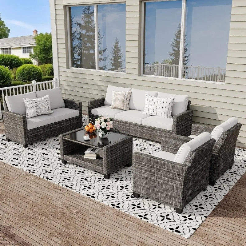 Premium Rattan 7-Seater Outdoor Sofa Set Rulova